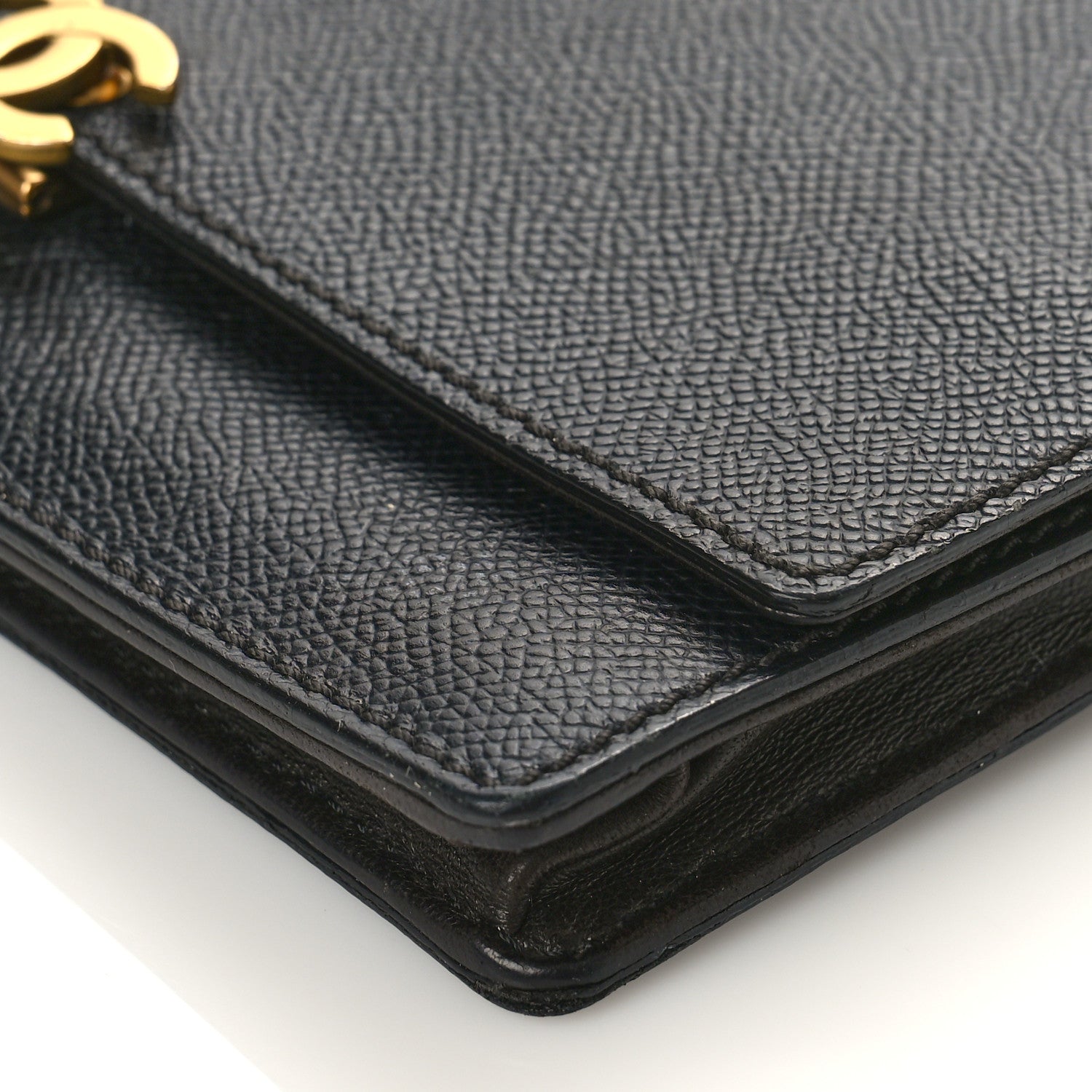 Chanel Caviar CC Wallet on Chain WOC Black 9 of 16