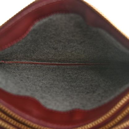 Celine Lambskin Small Trio Crossbody Bag Burgundy 5 of 14
