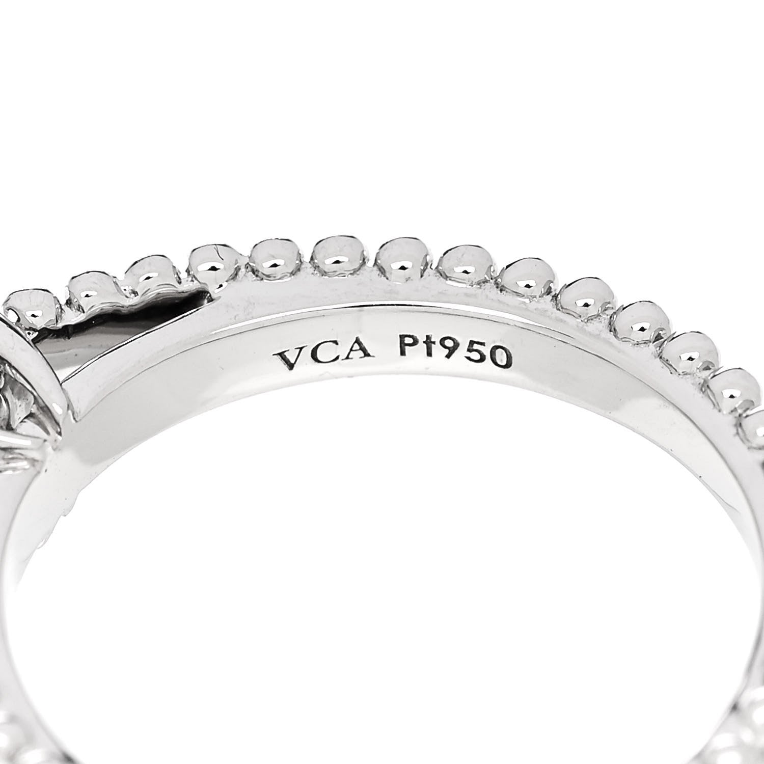 Van Cleef & Arpels Platinum Diamond Estelle Solitaire Wedding Ring 52 6 5 of 7