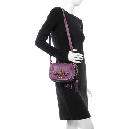 Gucci Calfskin Small Snaffle Bit Shoulder Bag Purple 2 of 14