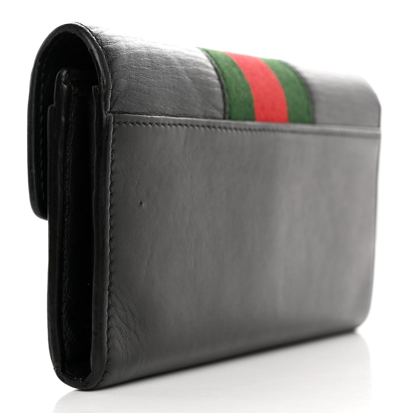 Calfskin Sylvie Continental Wallet Black
