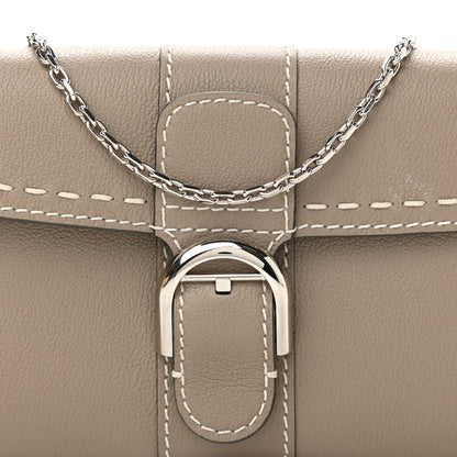 Delvaux Rodeo Calfskin Surpique Brillant Wallet on Chain Tourterelle 7 of 11