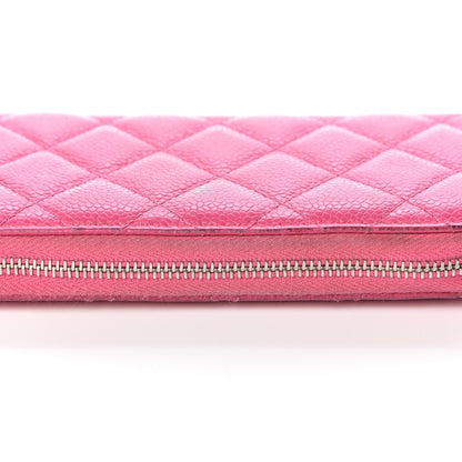 Chanel Caviar Quilted Small Zip Around Wallet Pink 18 of 20