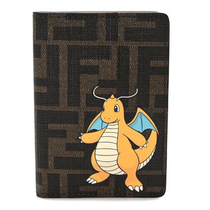 Fendi X FRGMT X POKEMON Glazed Fabric FF Pokemon Vertical Card Case Tobacco Mimosa 1 of 6