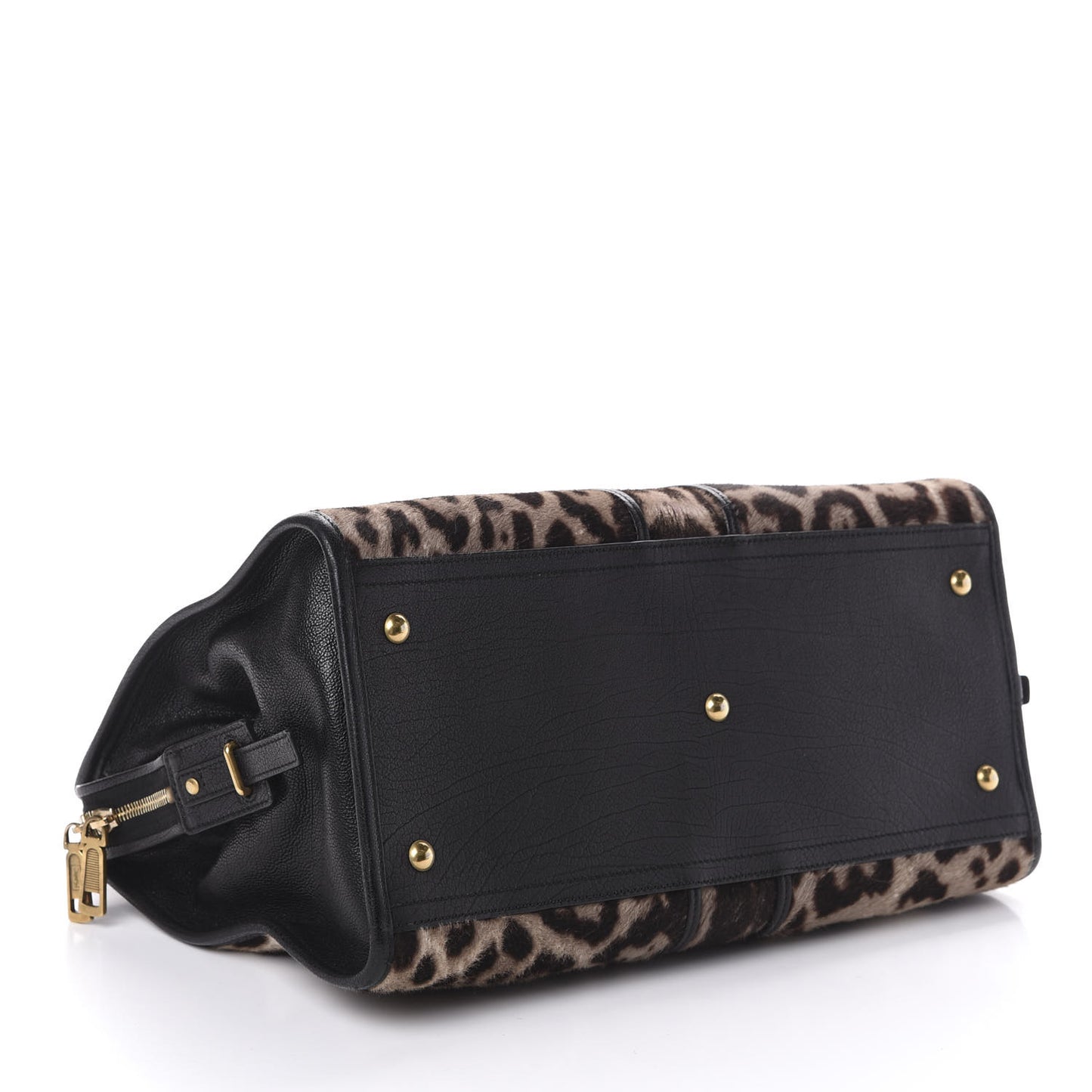 Pony Hair Calfskin Leopard Print Medium Cabas Chyc Black