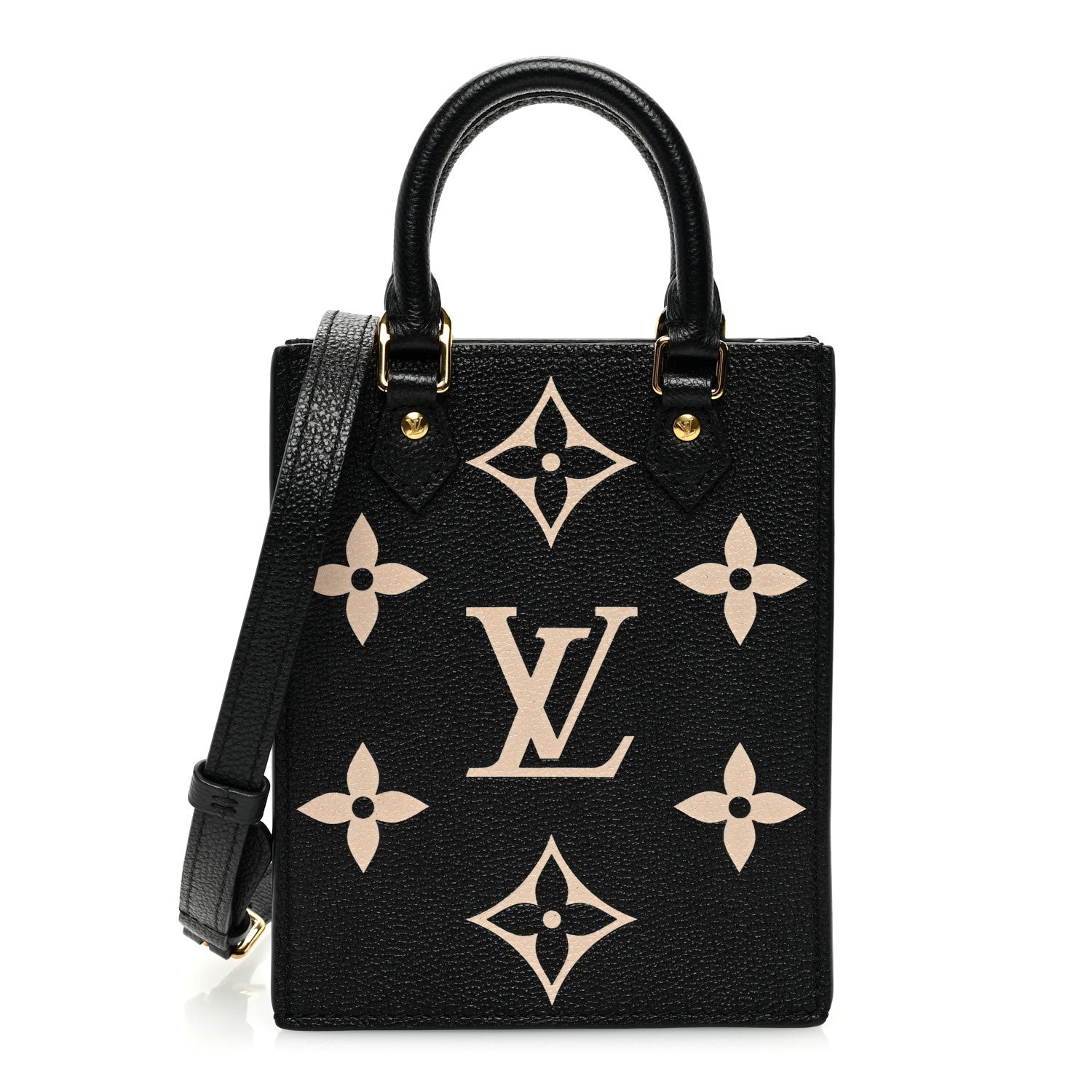 Louis Vuitton Empreinte Monogram Giant Petit Sac Plat Black Beige 1 of 9