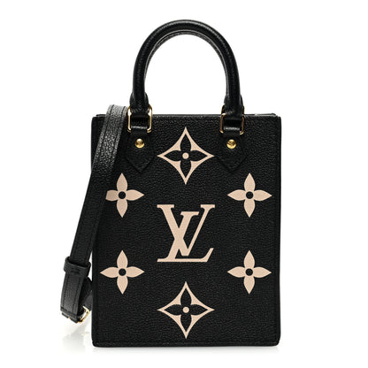 Louis Vuitton Empreinte Monogram Giant Petit Sac Plat Black Beige 1 of 9
