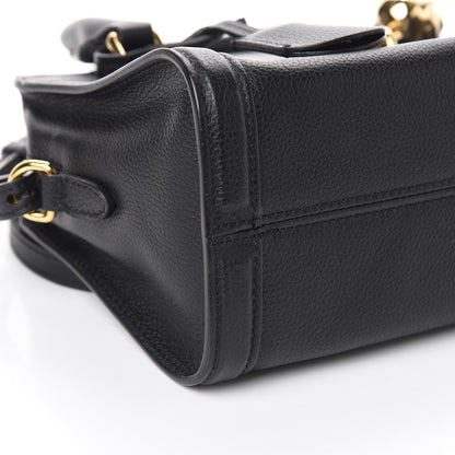 Alexander McQueen Pebbled Calfskin Mini Skull Padlock Zip Around Tote Black 8 of 9