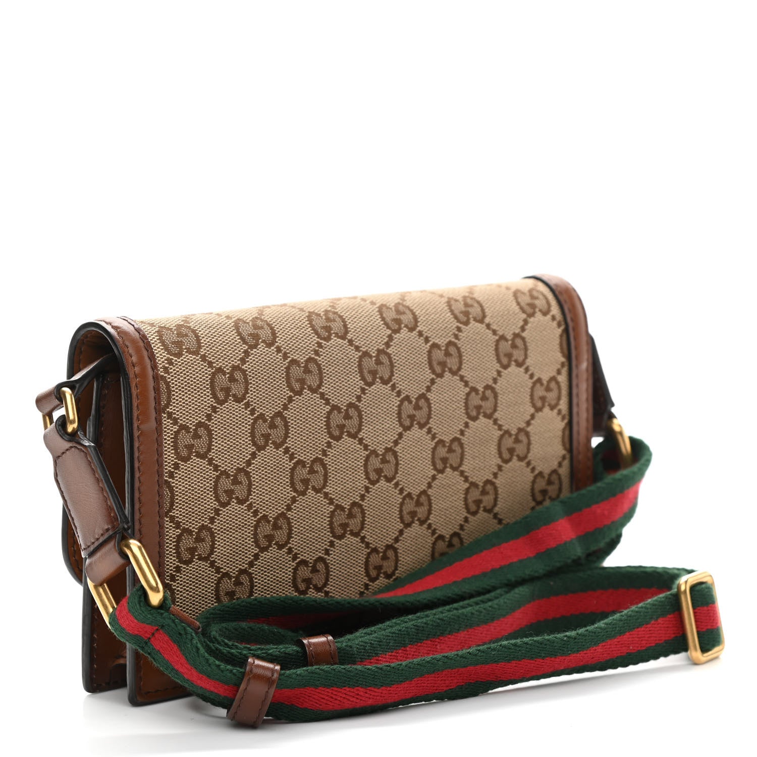 Gucci Monogram Lady Web Convertible Wallet Beige Cuir 3 of 10