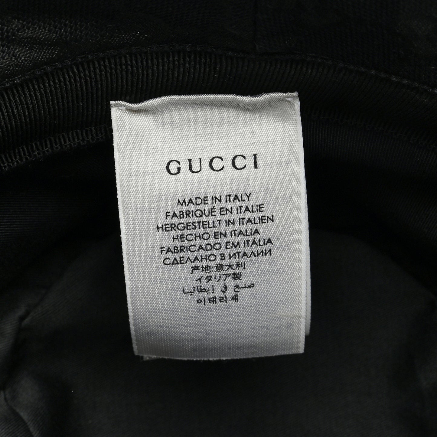 Monogram Textured Dollar Calfskin GG Jago Bucket Hat L Black