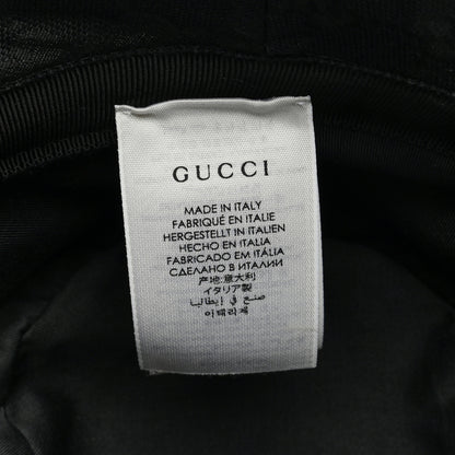 Gucci Monogram Textured Dollar Calfskin GG Jago Bucket Hat L Black 8 of 8
