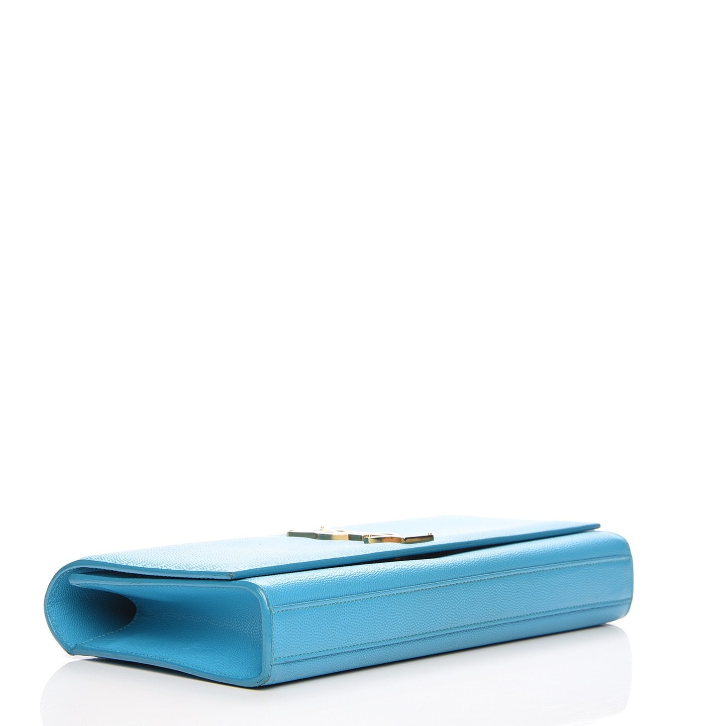Grain De Poudre Classic Monogram Clutch Turquoise