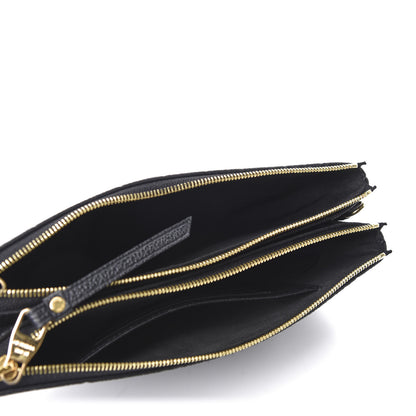 Louis Vuitton Empreinte Double Zip Pochette Black 5 of 12