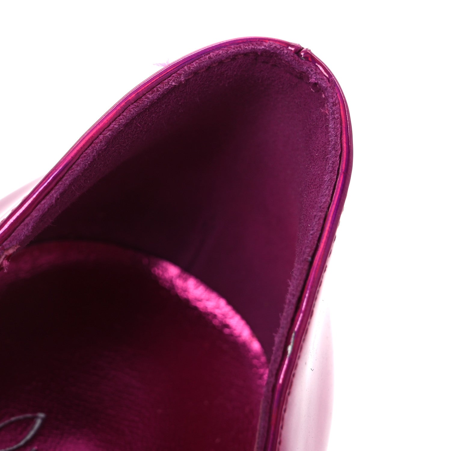 Christian Louboutin Metallic Patent Psychic Hot Chick 100 Pumps 39 Fuxia 10 of 13