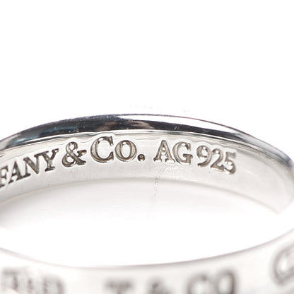 Tiffany Sterling Silver Narrow 1837 Band Ring 54 7 5 of 5