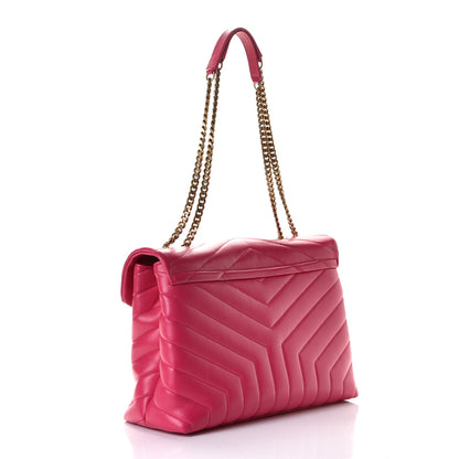 Saint Laurent Calfskin Y Quilted Monogram Medium Loulou Chain Satchel Freesia 2 of 4
