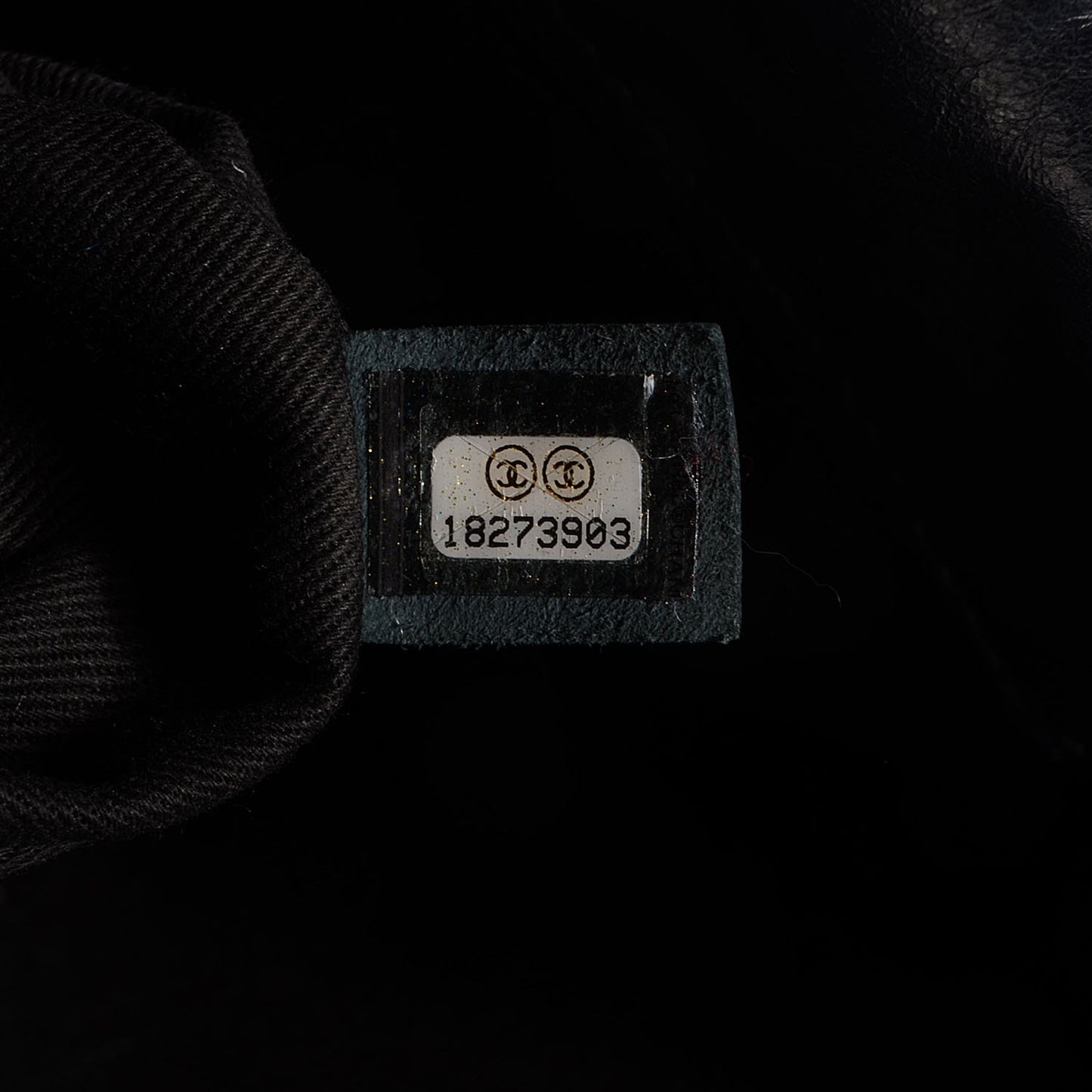 Aged Crumpled Calfskin Vintage Small Flap Black