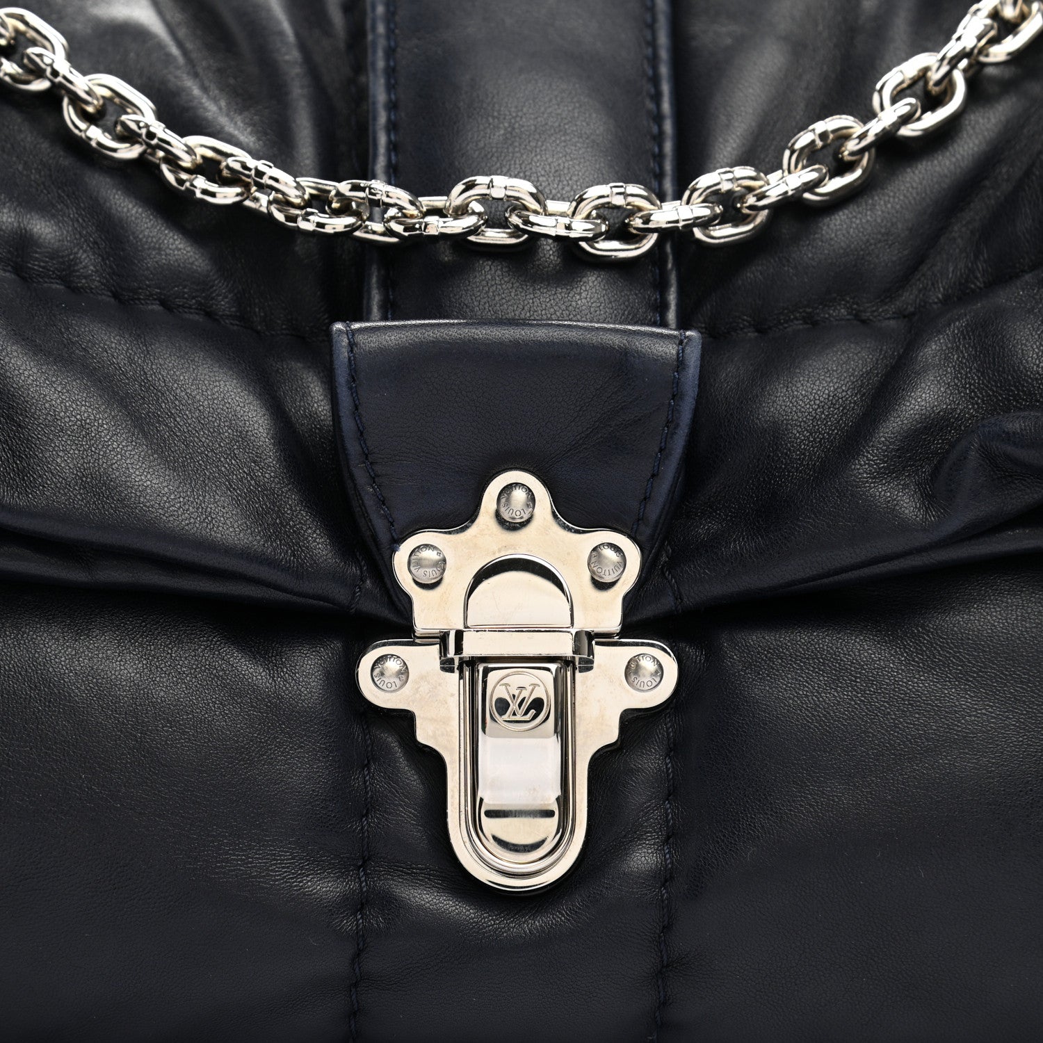 Louis Vuitton Lambskin Cloud Clutch GM Black 8 of 11
