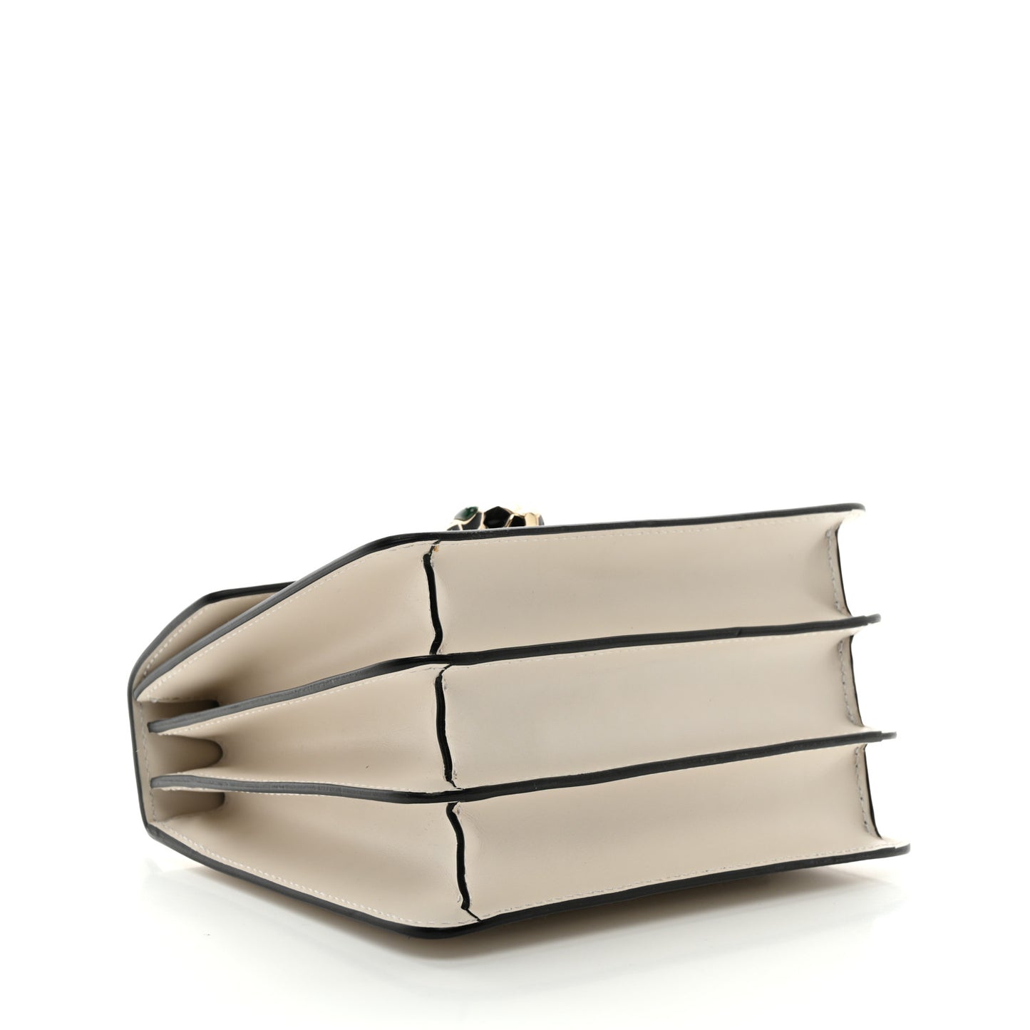 Calfskin Serpenti Forever Top Handle White