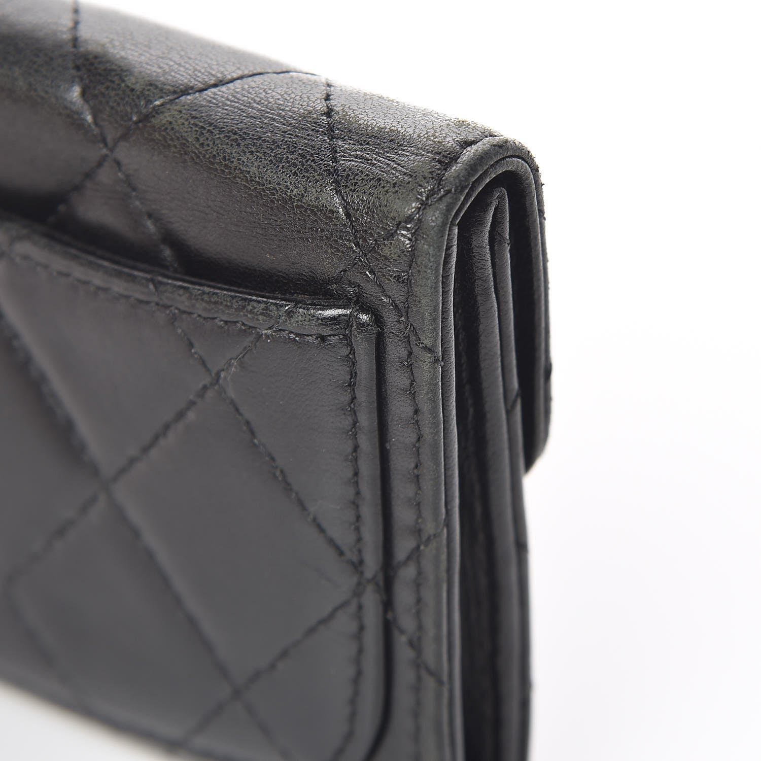 Chanel Lambskin Quilted Flap Card Holder Wallet Black 13 of 13