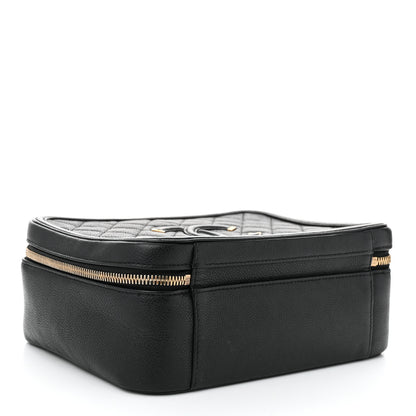Chanel Caviar Quilted Large CC Filigree Vanity Case Black 5 of 12