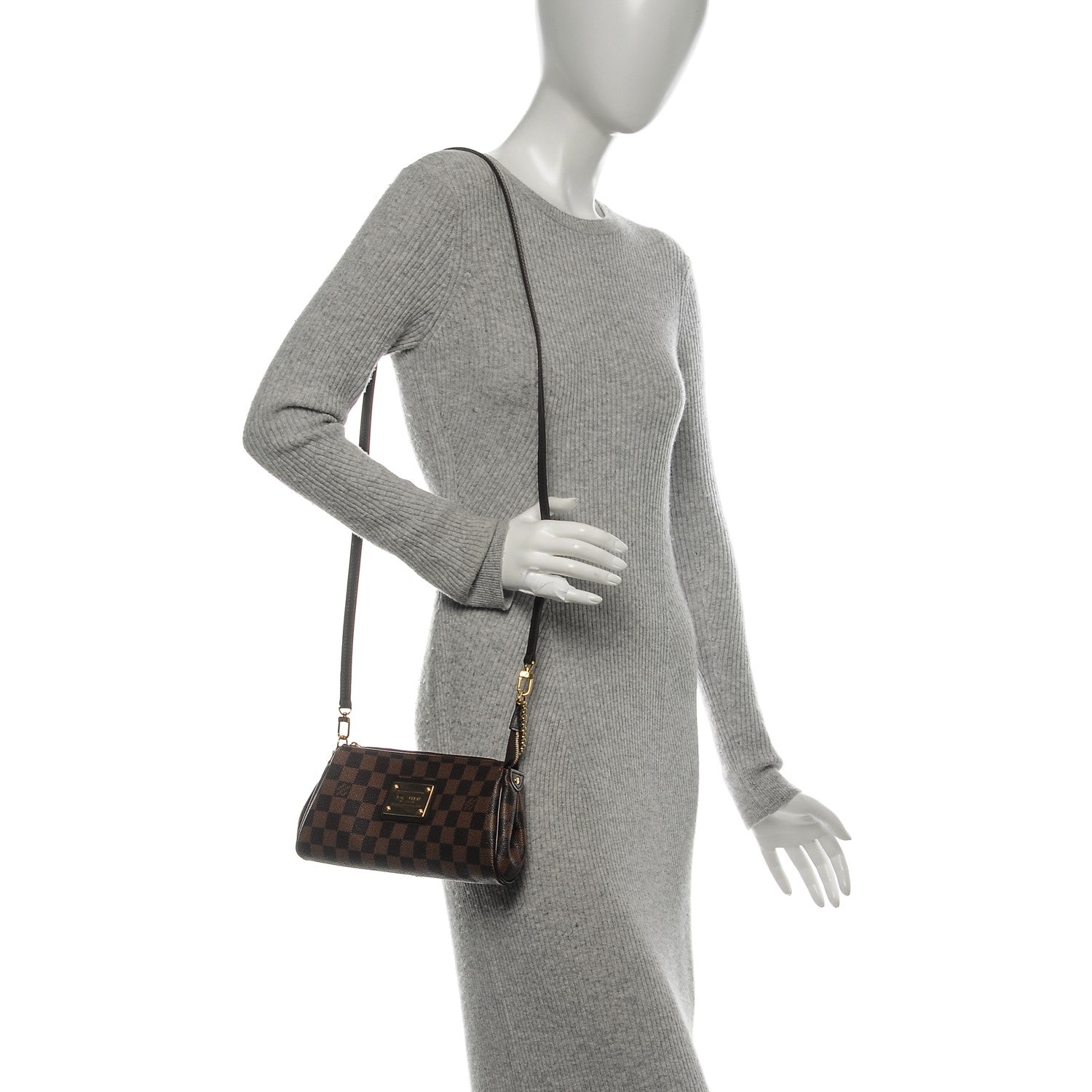 Louis Vuitton Damier Ebene Eva Clutch 2 of 6
