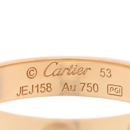 Cartier 18K Yellow Gold 3.5mm LOVE Wedding Band Ring 53 6.5 4 of 4