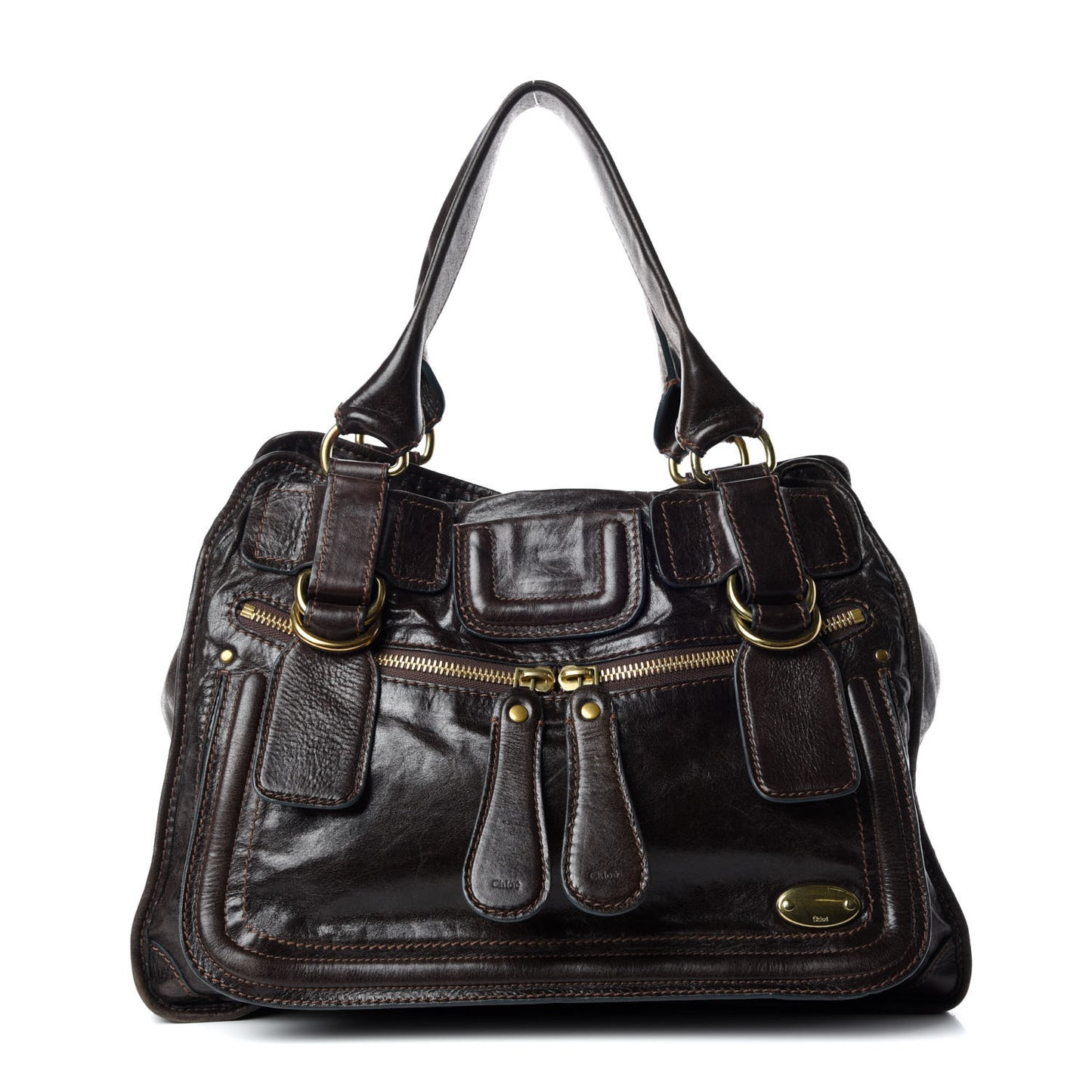 Calfskin Large Bay Tote Brown