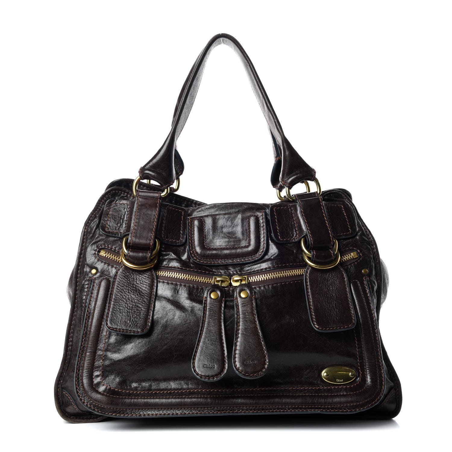 Chloe Calfskin Large Bay Tote Brown 1 of 14