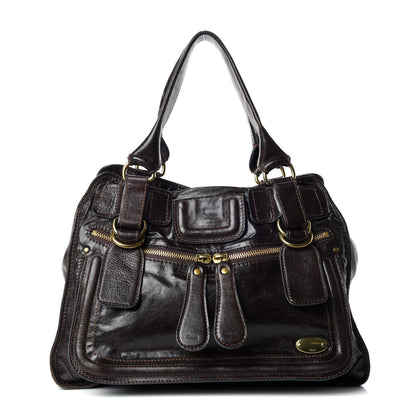 Chloe Calfskin Large Bay Tote Brown 1 of 14