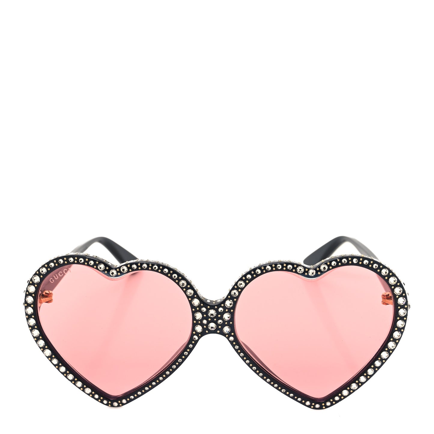 X ELTON JOHN Crystal Heart Sunglasses GG0360S Black