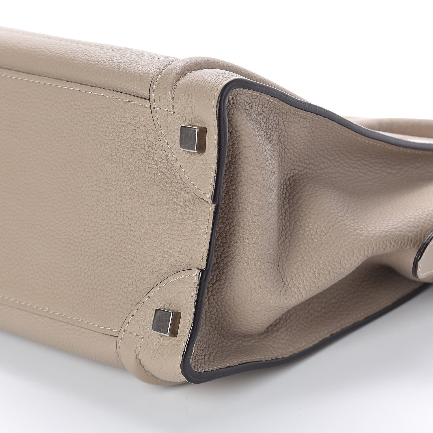 Celine Drummed Calfskin Micro Luggage Dune 8 of 11