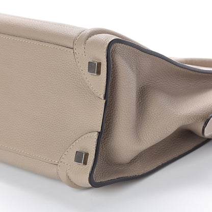 Celine Drummed Calfskin Micro Luggage Dune 8 of 11