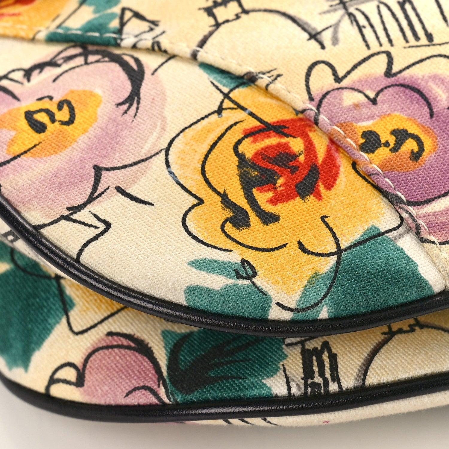 Christian Dior Canvas Paris 50s Saddle Bag Multicolor 7 of 7