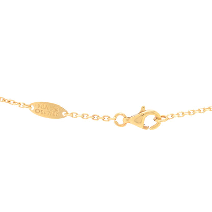 Van Cleef & Arpels 18K Yellow Gold Mother of Pearl Vintage Alhambra Pendant Necklace 2 of 3