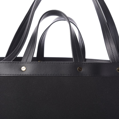 Tom Ford Canvas Calfskin Logo Tote Black 8 of 9