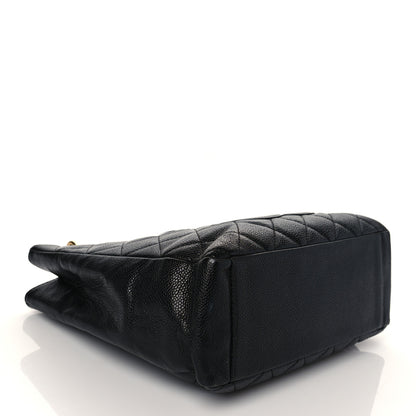 Chanel Caviar Quilted Petit Shopping Tote PST Black 4 of 10