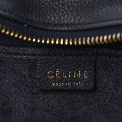 Celine Drummed Calfskin Nano Luggage Navy Blue 6 of 9