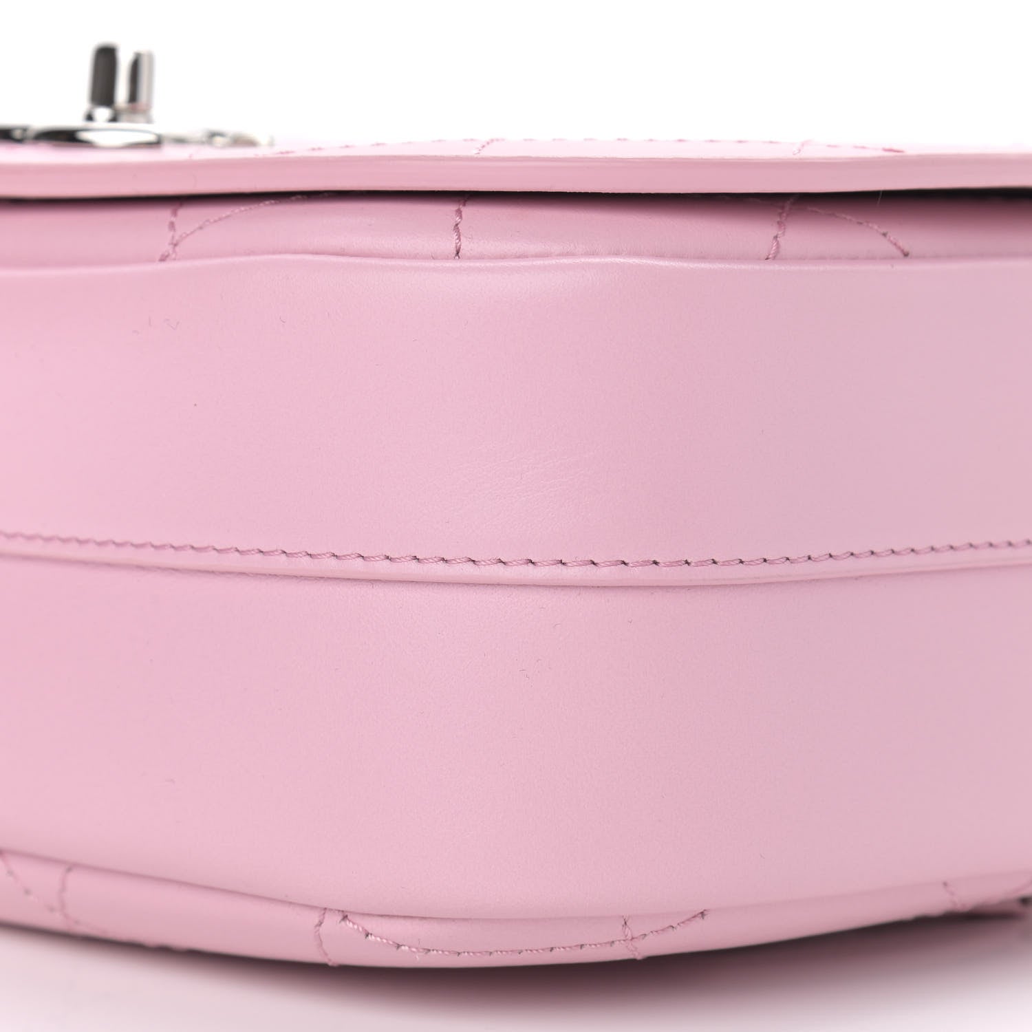 Chanel Calfskin Stitched Small Ring My Bag Flap Crossbody Pink 9 of 10