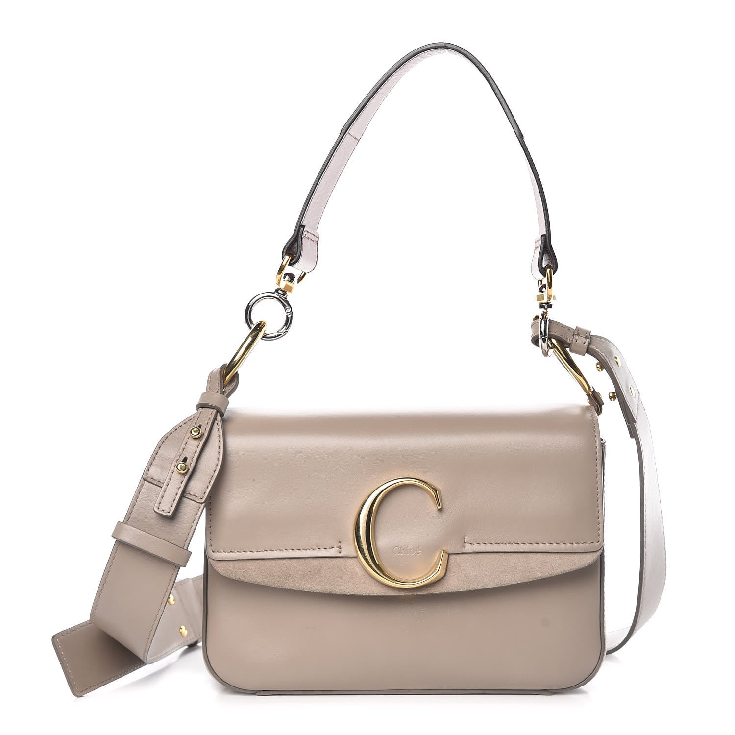 Chloe Calfskin Small C Double Carry Motty Grey 1 of 8