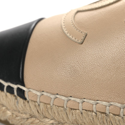 Chanel Lambskin CC Espadrilles 39 Beige Black 12 of 15