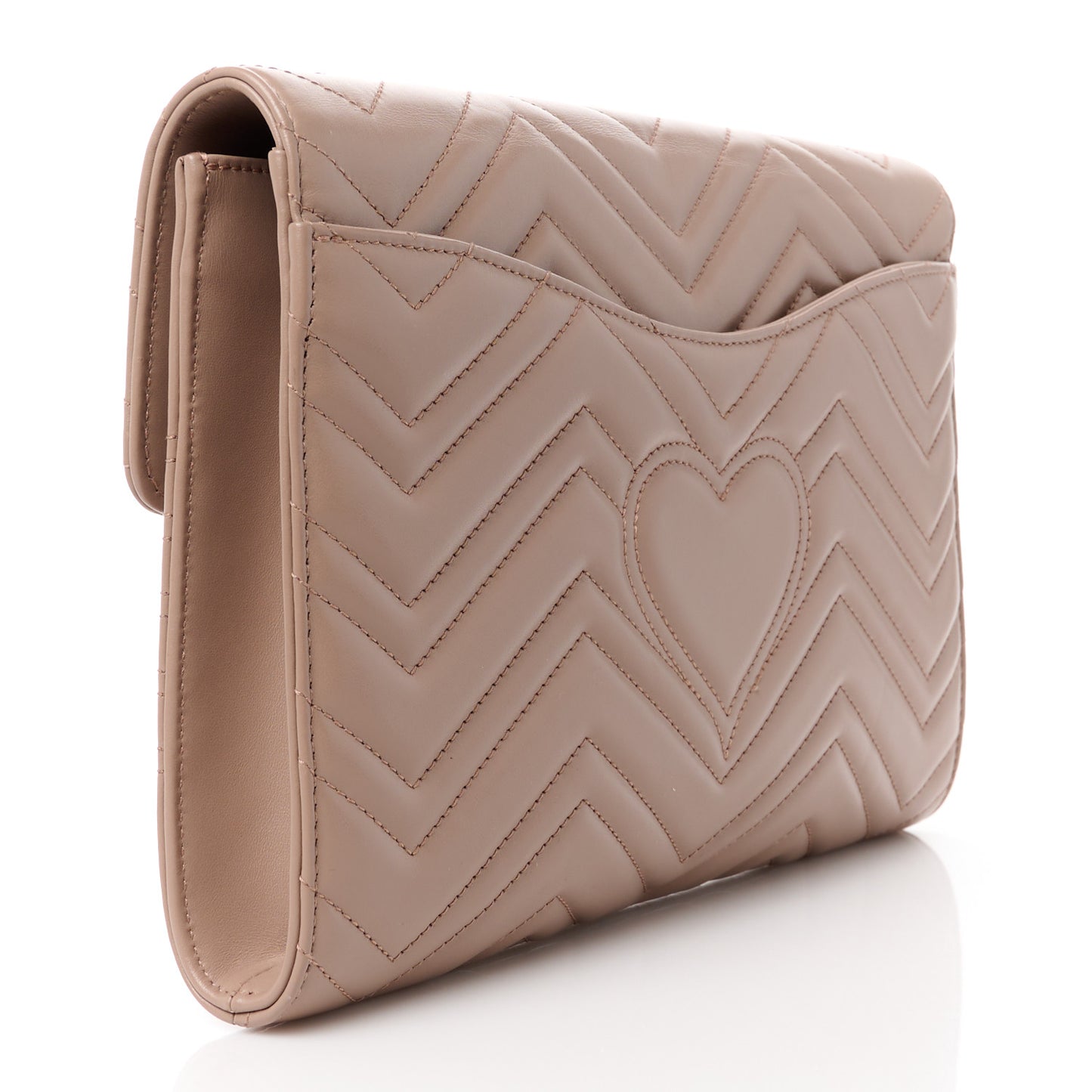 Calfskin Matelasse GG Marmont Clutch Porcelain Rose