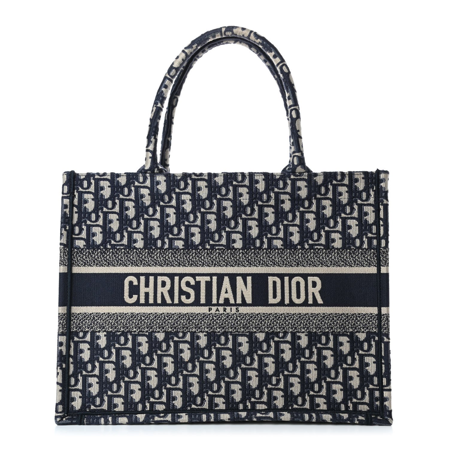Christian Dior Oblique Medium Book Tote Blue Multicolor 1 of 4