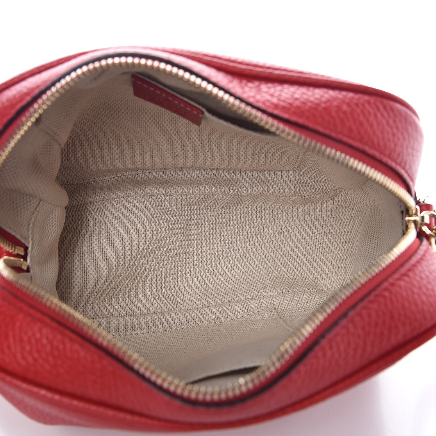 Gucci Pebbled Calfskin Small Soho Disco Bag Tabasco Red 5 of 7