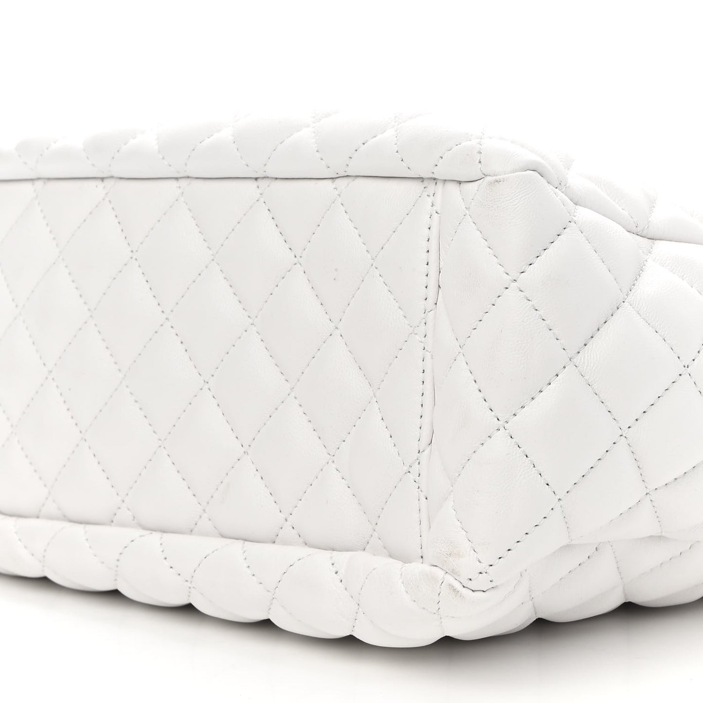 Nappa Quilted La Medusa Chain Tote White
