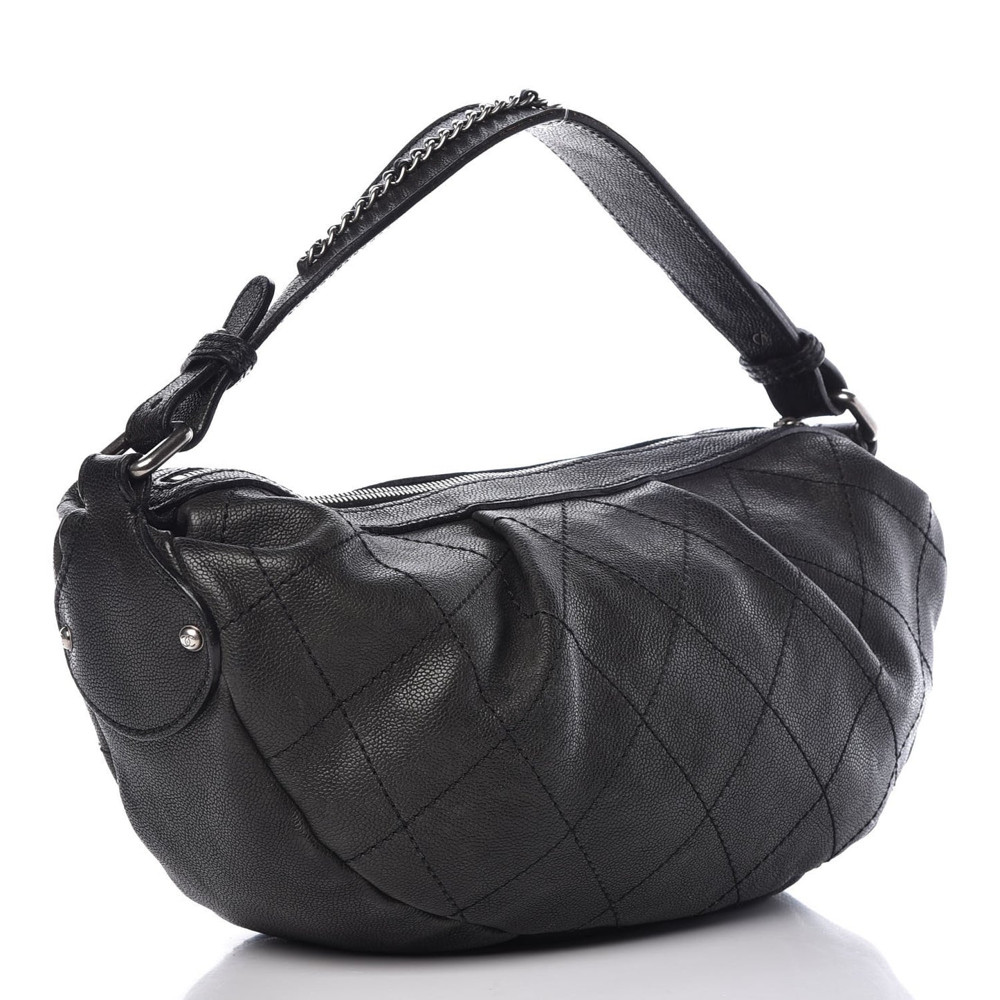 Caviar Stitched Outdoor Ligne Hobo Black