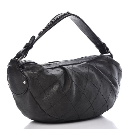 Chanel Caviar Stitched Outdoor Ligne Hobo Black 3 of 15
