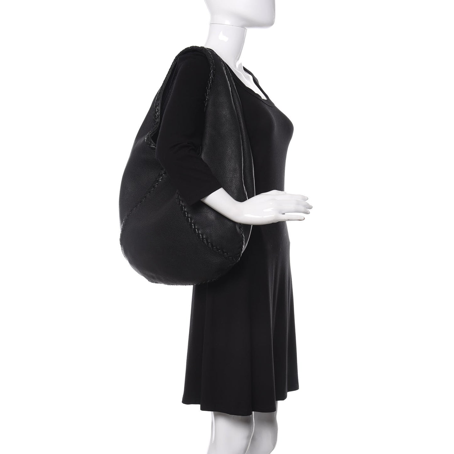 Cervo Deerskin Large Hobo Black