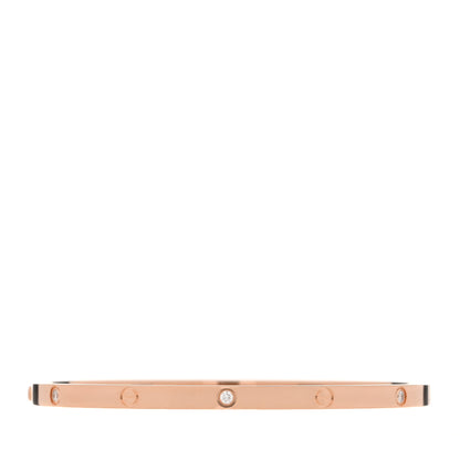 Cartier 18K Pink Gold 6 Diamond Small LOVE Bracelet 17 2 of 7