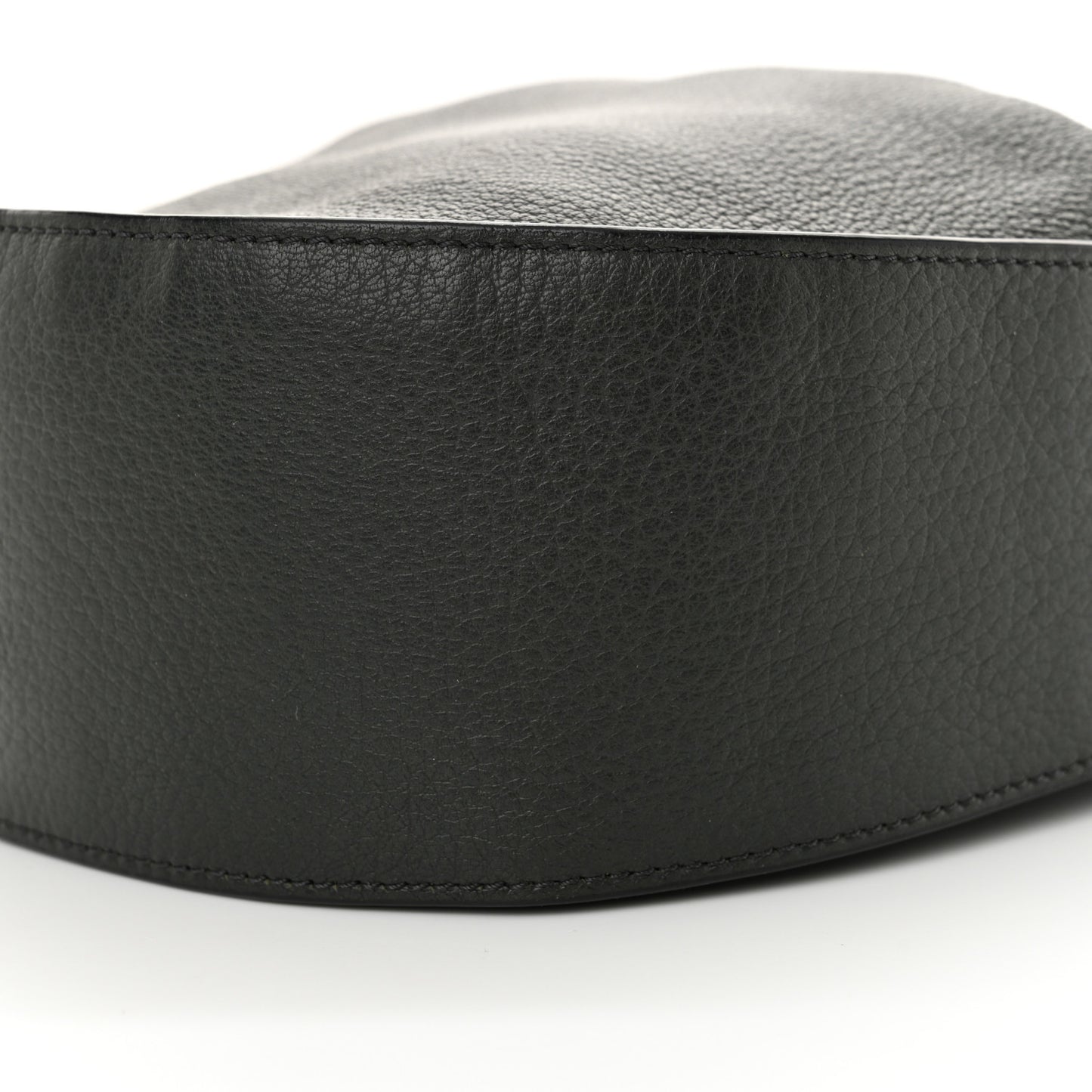 Grained Calfskin Drawstring Pouch Grey